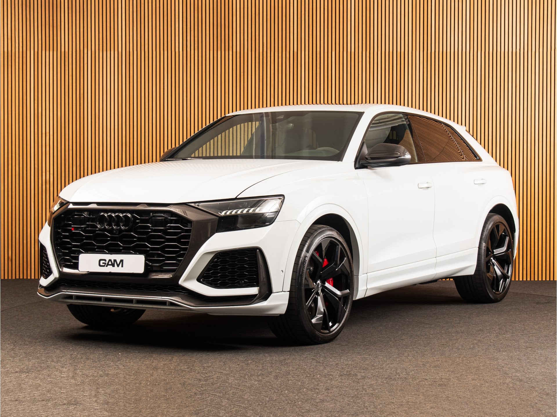 Audi Q8 4.0 TFSI RS Q8 quattro CERAMIC | B&O ADVANCED | NIGH, Auto's, Automaat, Gebruikt, Wit, Leder