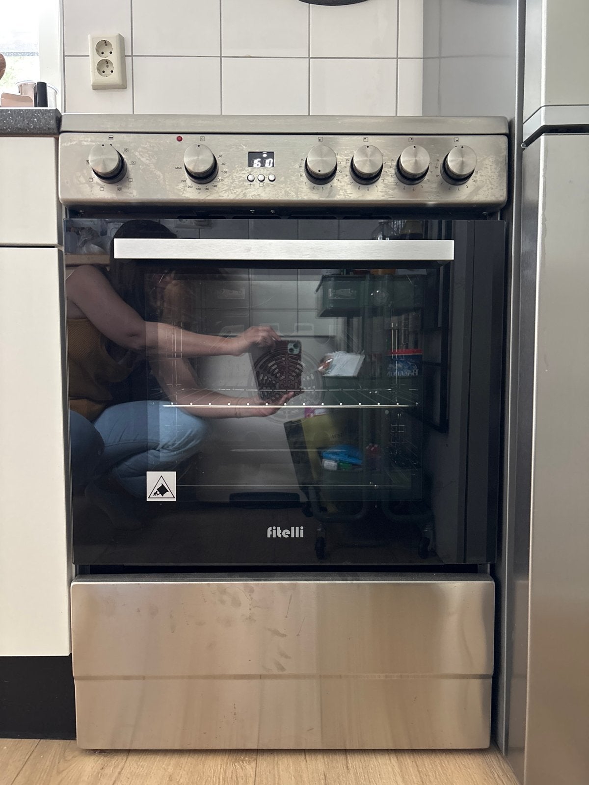 Fitelli Elektrisch 2&3 fase fornuis met inductie kookplaat, Witgoed en Apparatuur, Ophalen, Gebruikt, Hete lucht, 60 cm of meer