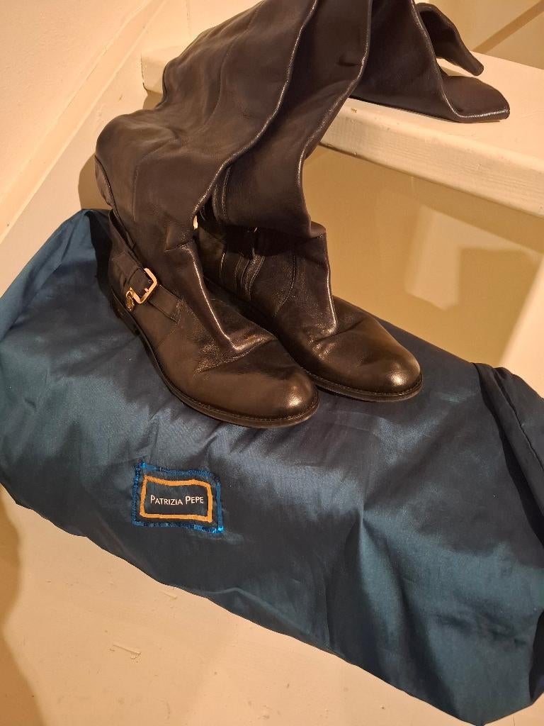Damens laarzen patrizia pepe, Ophalen, Hoge laarzen, Zwart, Nieuw