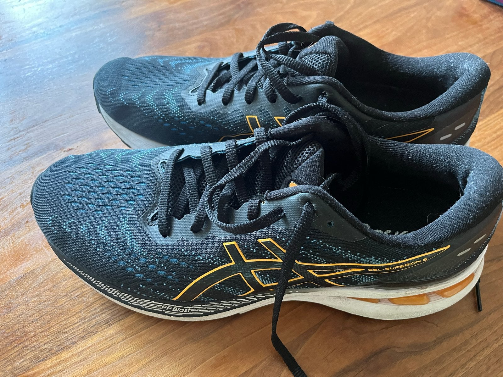 Asics hardloopschoenen maat 43,5, Ophalen of Verzenden, Gedragen, Zwart, Sneakers of Gympen