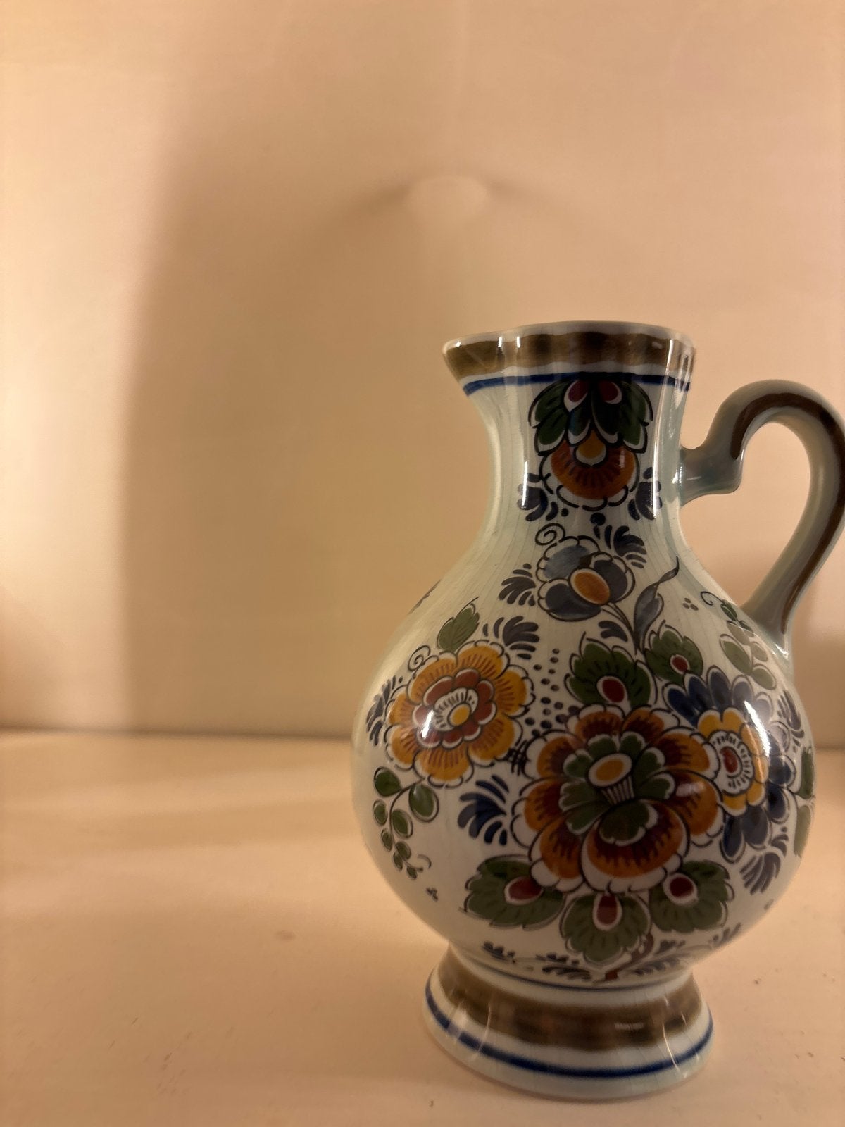 Antieke Delft Polychroom Holland Handwerk Vaasje, Antiek en Kunst, Ophalen