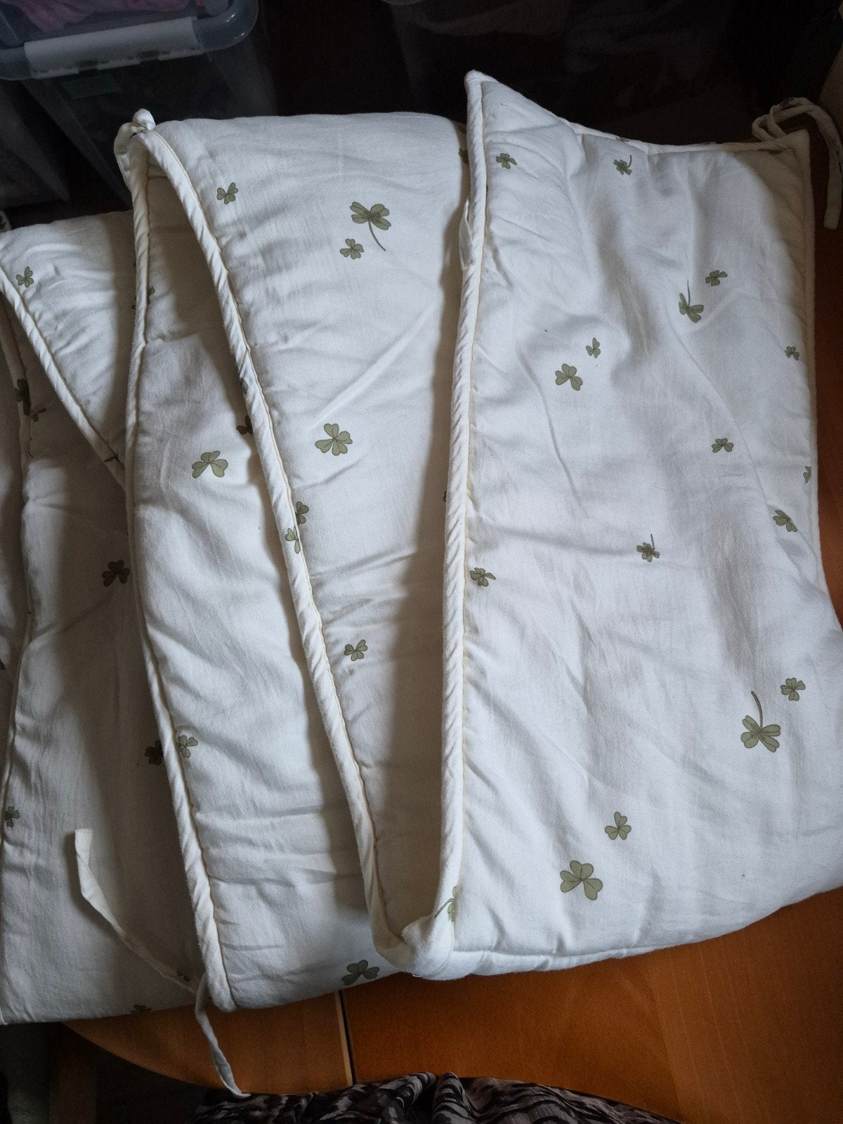Bedomrander That's Mine klavertjes biologisch katoen, Kinderen en Baby's, Kinderkamer | Beddengoed, Ophalen of Verzenden, Zo goed als nieuw