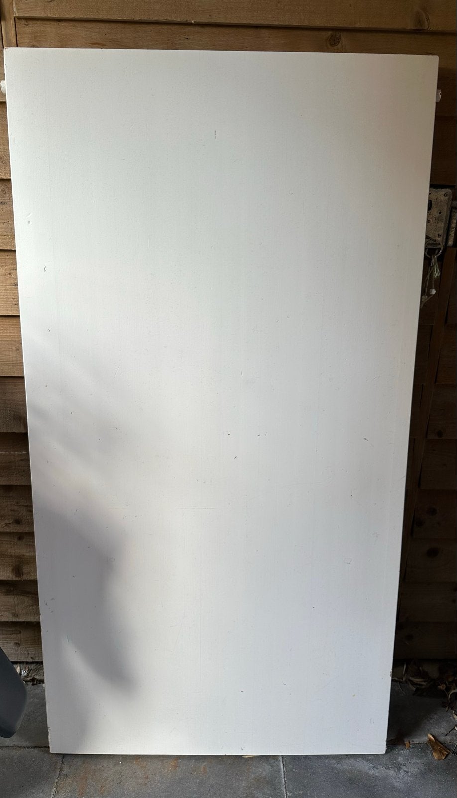 Lundia tafel/bureaublad hout wit. Met poot.afm. 76,7x 145 cm, Ophalen, Overige typen, Gebruikt, Hout