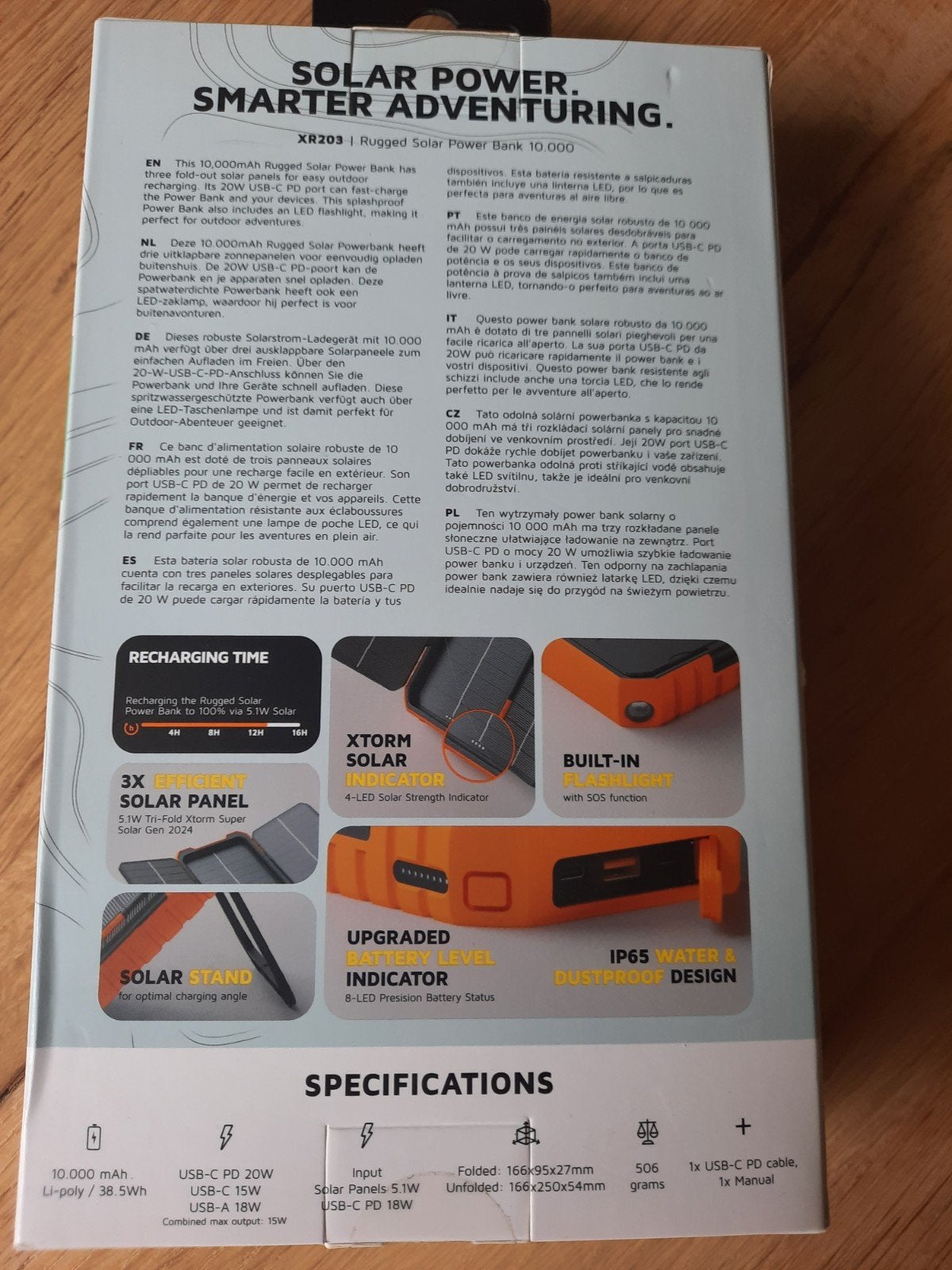 Xtorm Rugged Solar Power Bank 10.000 mAh - Nieuw, Ophalen of Verzenden, Nieuw, Xtorm