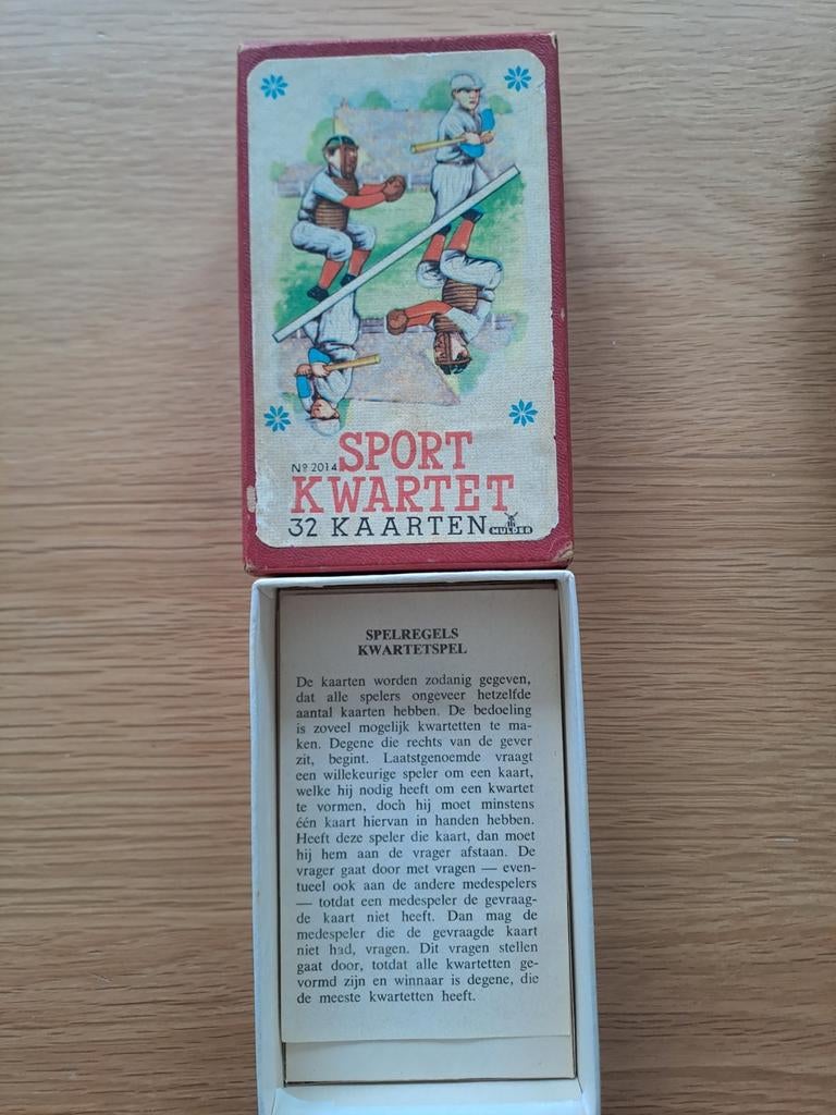 Oud sportkwartet Mulder no 2014, Verzamelen, Speelkaarten, Jokers en Kwartetten, Ophalen, Kwartet(ten)