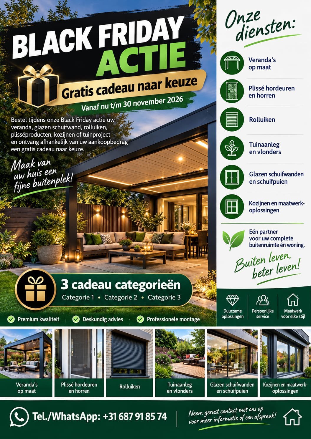 Veranda op maat, Tuin en Terras, Ophalen of Verzenden, Zo goed als nieuw, Veranda