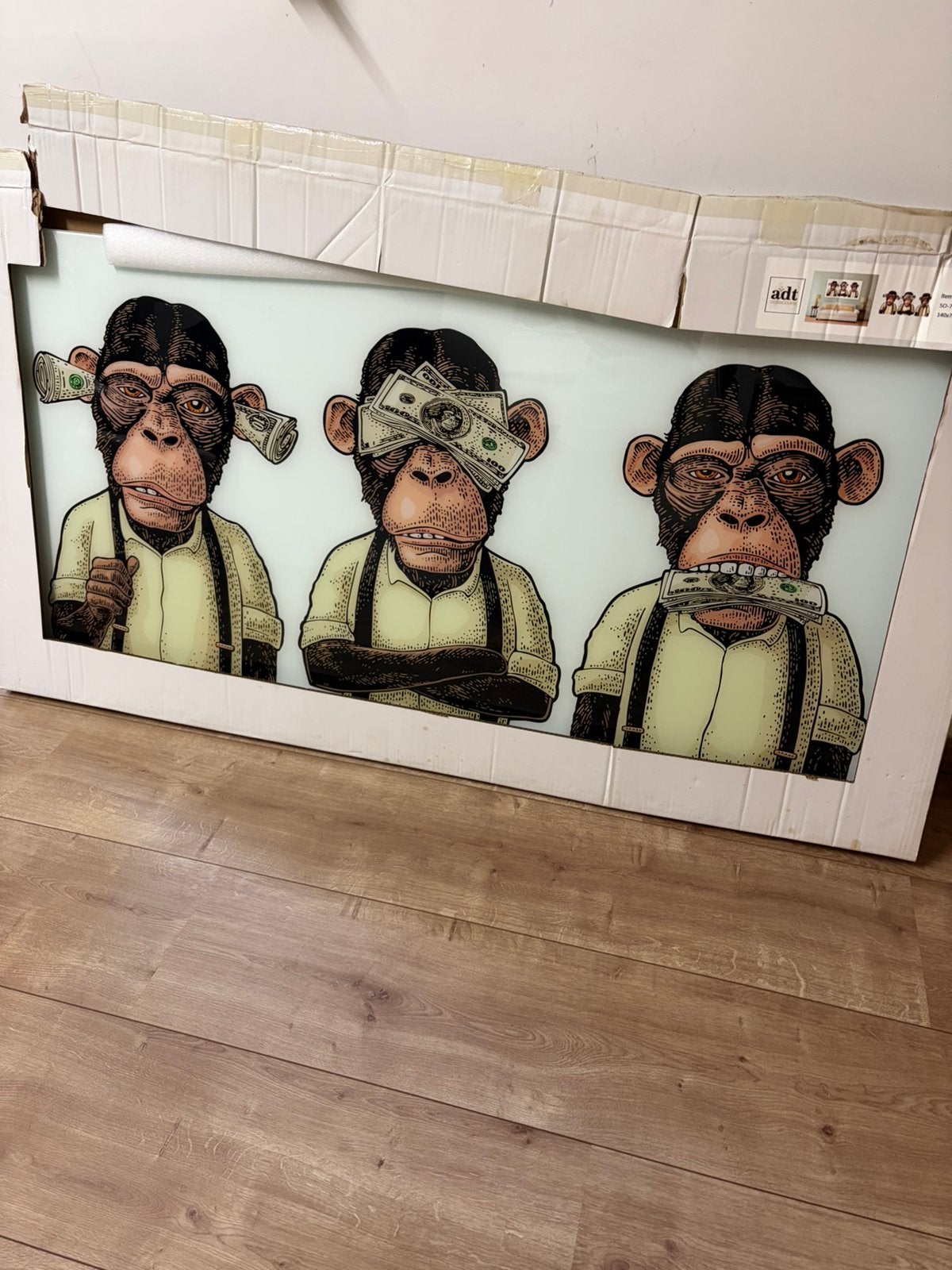Mooie apen schilderij, Ophalen of Verzenden