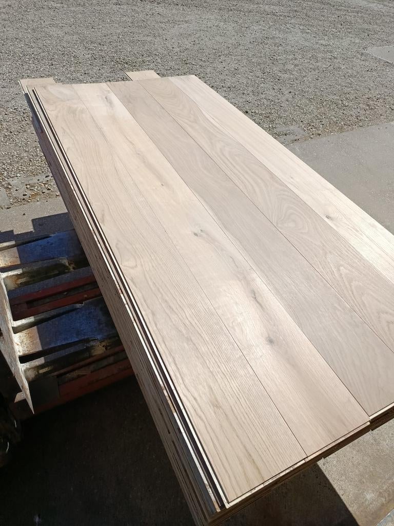 38,6M2 Eiken Multiplank  #VERNIEUWD#, Gebruikt, 10 m² of meer, 10 tot 30 cm, Hout