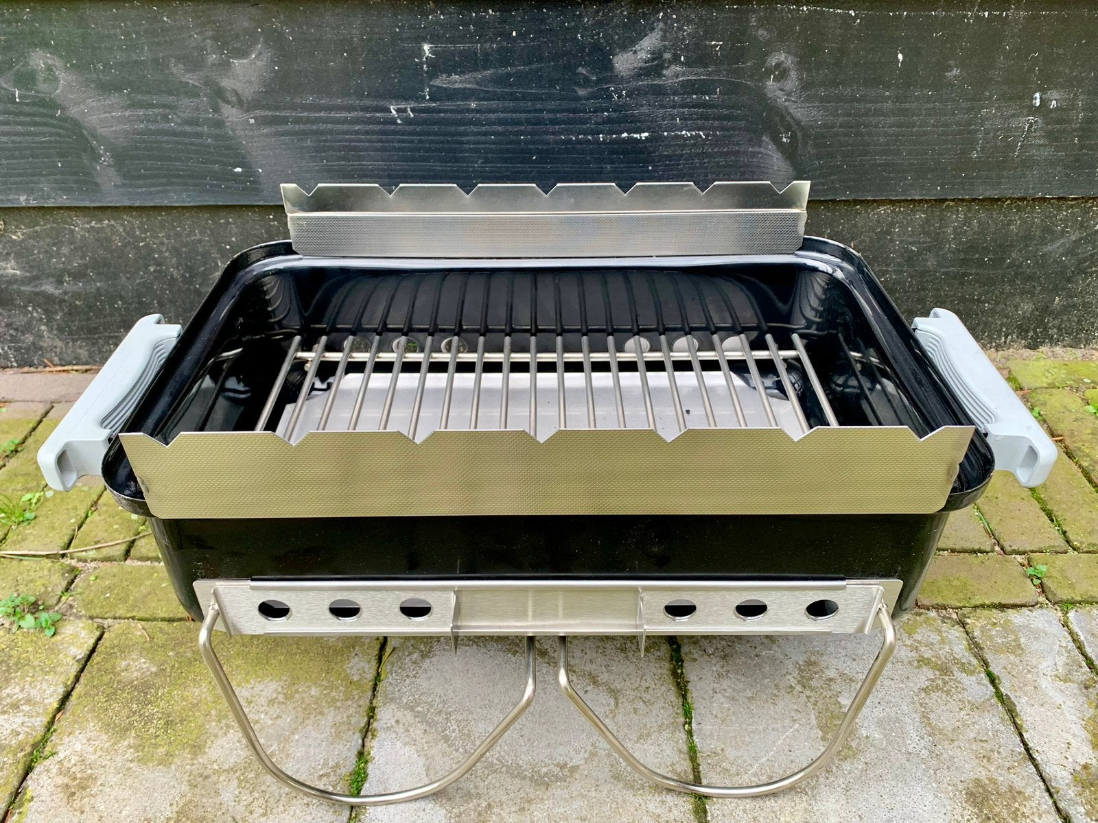 RVS Shaslick-houders voor Weber Go Anywhere, Ophalen of Verzenden, Nieuw, Met accessoires