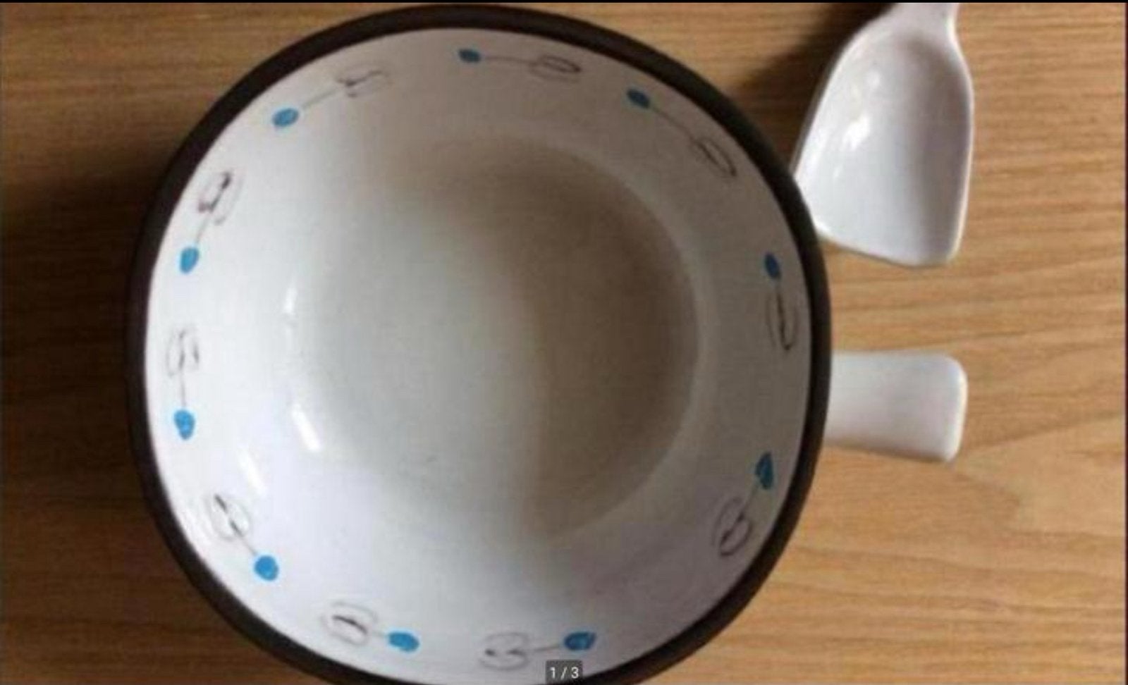 Retro, vintage, Brocante, pindaset schaaltjes met schepje., Verzamelen, Retro, Ophalen of Verzenden, Huis en Inrichting