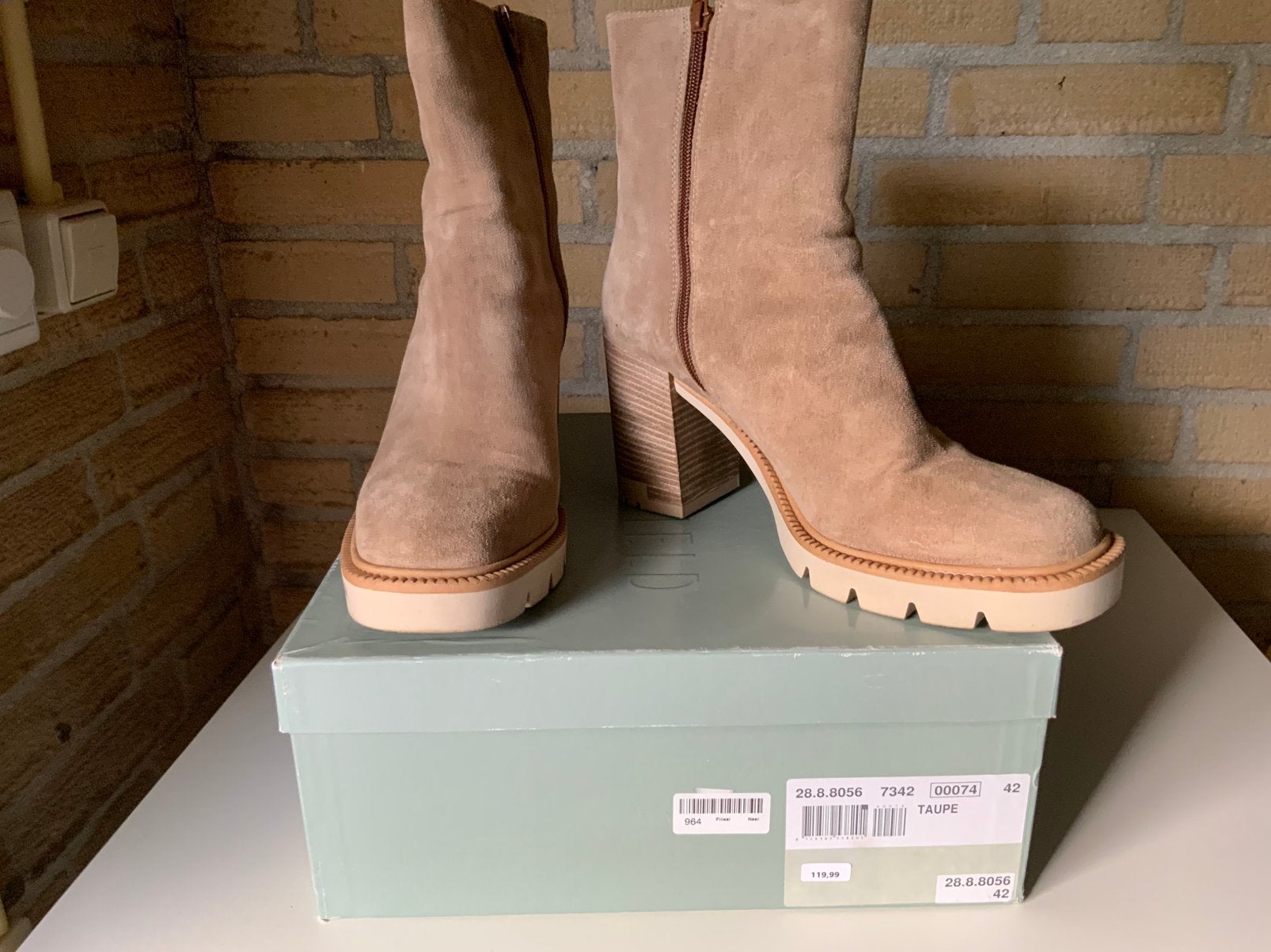 Enkellaarsjes Nieuw Manfield, Ophalen, Beige, Lage of Enkellaarzen, Nieuw