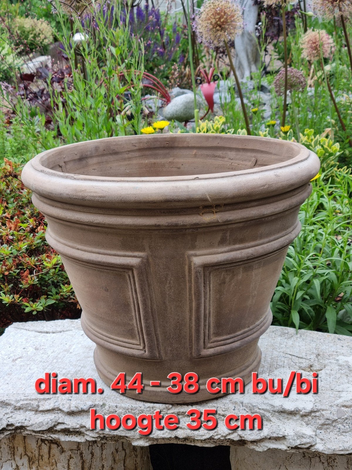 Grote PLANTENBAK / BLOEMPOT            
44 cm TERRACOTTA, Antiek en Kunst, Ophalen