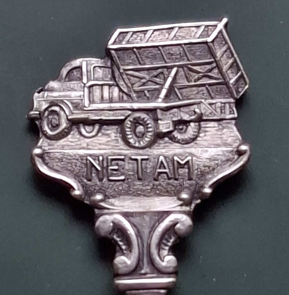 Theelepeltje NETAM auto - kipper (verzilverd), Ophalen of Verzenden