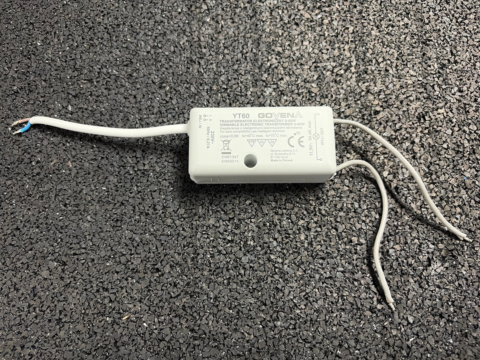 Govena YT60 Dimbare Elektronische Transformator 0-60W, Ophalen of Verzenden, Gebruikt, Overige merken, Overige typen