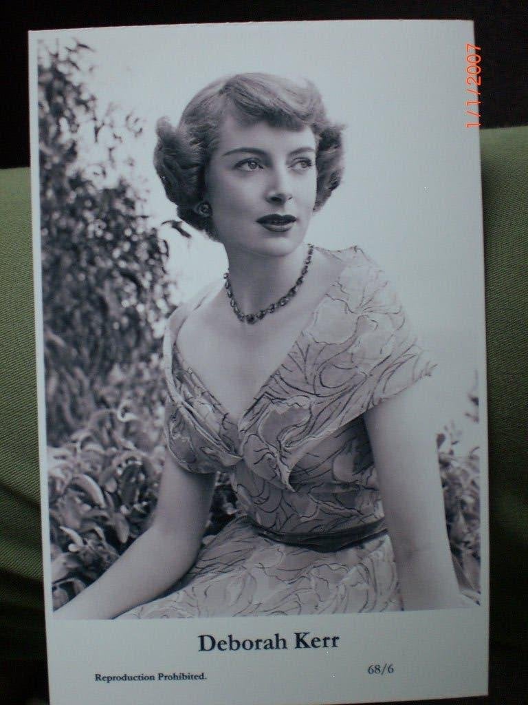 kaart Deborah Kerr, Ophalen of Verzenden, 1980 tot heden, Ongelopen, Sterren en Beroemdheden
