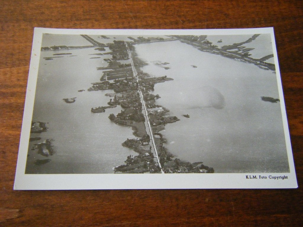 X43 - Reeuwijk - Luchtfoto Plassen - KLM - Mooi/Oud, Verzamelen, Ophalen of Verzenden, 1940 tot 1960, Zuid-Holland