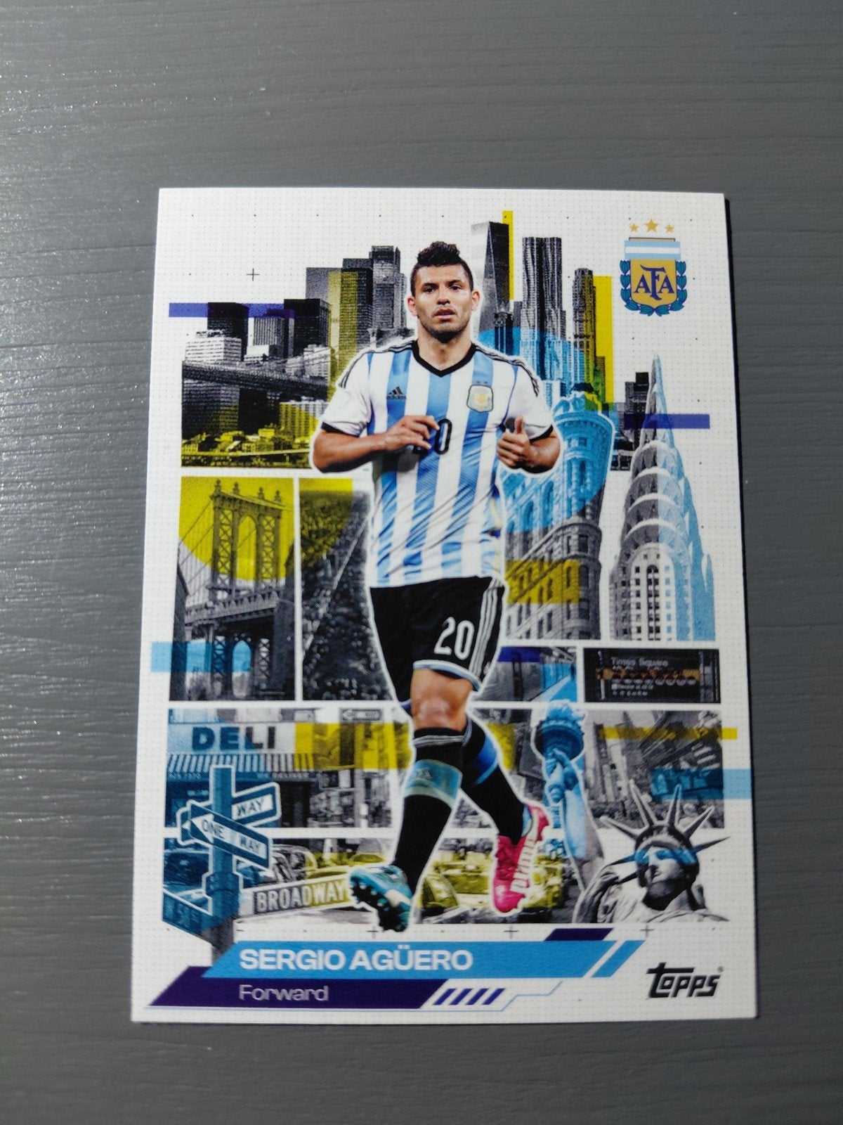 sergio aguero (argentinie) topps team set insert, Ophalen of Verzenden, Nieuw, Buitenlandse clubs, Spelerskaart