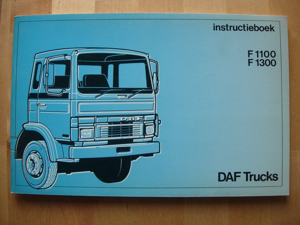 DAF 1100 & 1300 Instructieboek 1987 – Handleiding, Ophalen of Verzenden