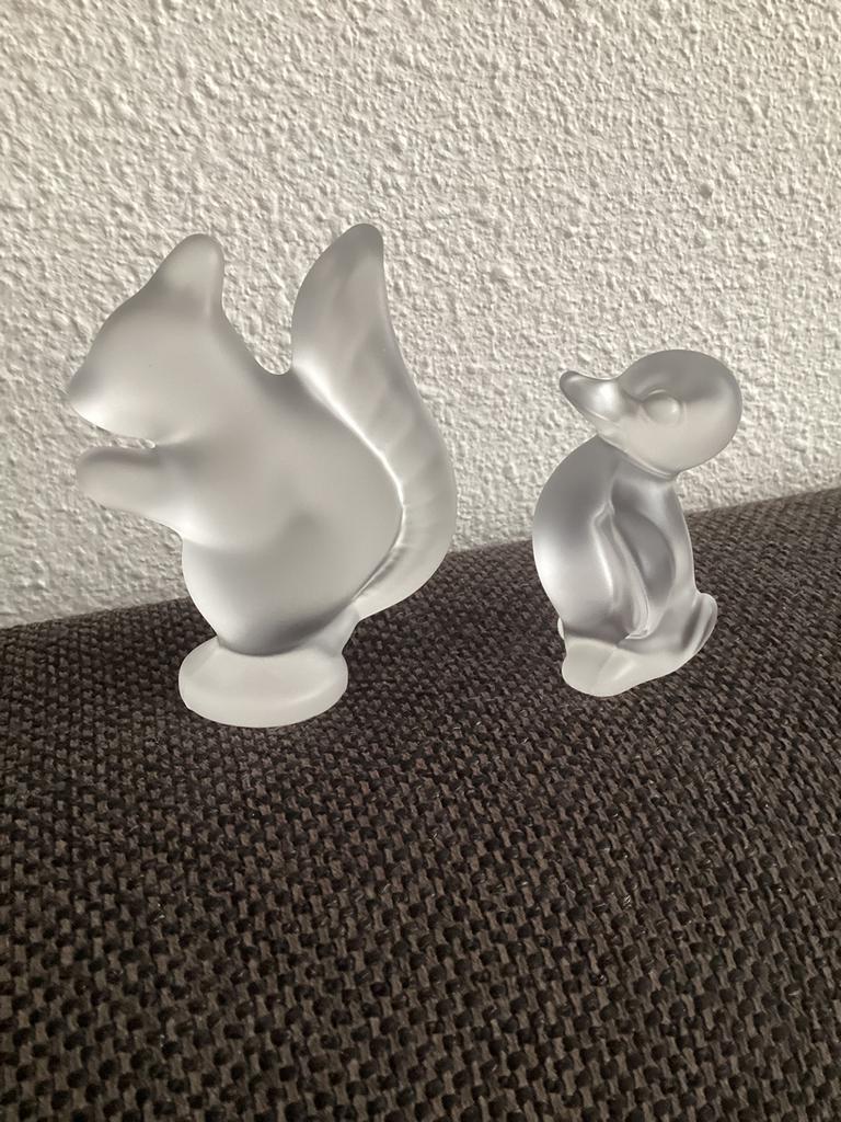 Twee beeldjes kristal Sevres, Ophalen of Verzenden