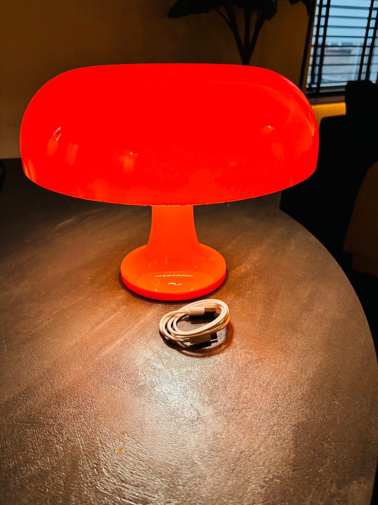 Retro mushroom lamp, Ophalen, Kunststof, Vintage, Zo goed als nieuw