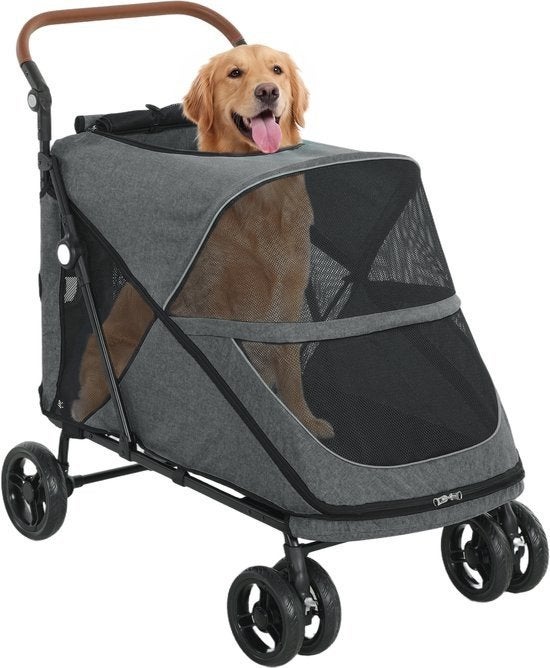 PawHut Huisdierenwagen van Metaal met 600D Oxford-stof, Dieren en Toebehoren, Honden-accessoires, Nieuw, Ophalen of Verzenden
