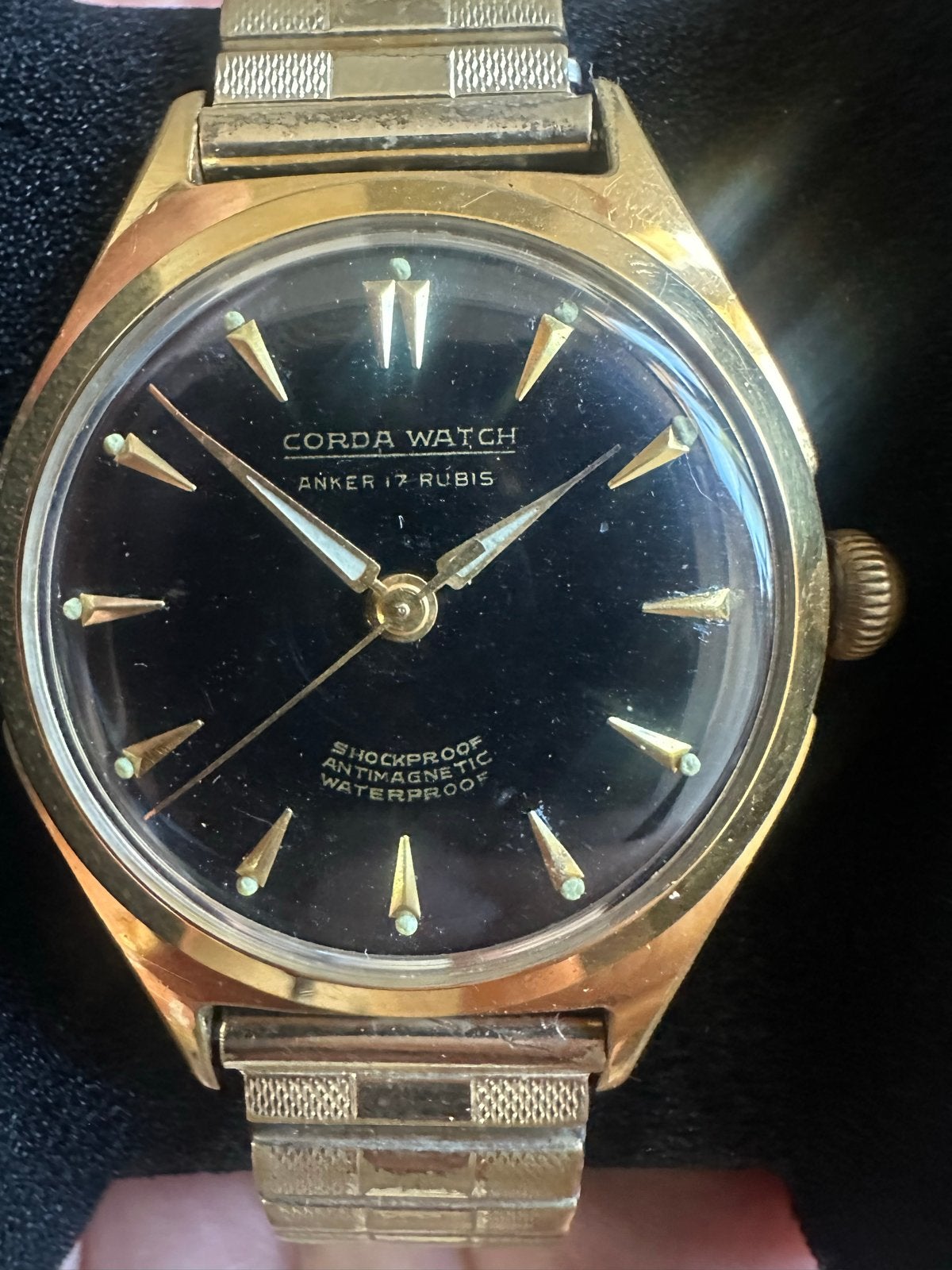 Corda Watch Anker 17 Rubis Verguld Polshorloge, Overige merken, Overige materialen, Met bandje, Polshorloge