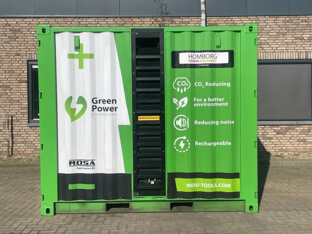 MOSA Hybride Perkins 66 kVA / 80 KWh accupakket (bj 2021), Ophalen of Verzenden