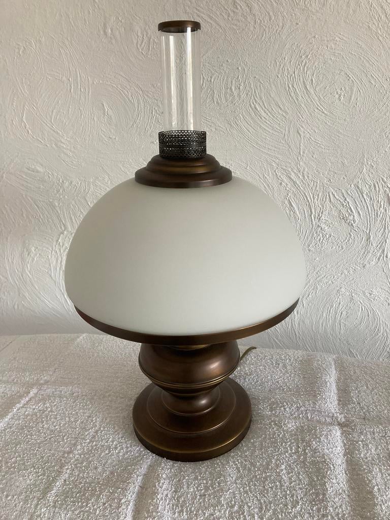 Brons schemerlamp, Ophalen, Zo goed als nieuw, 50 tot 75 cm