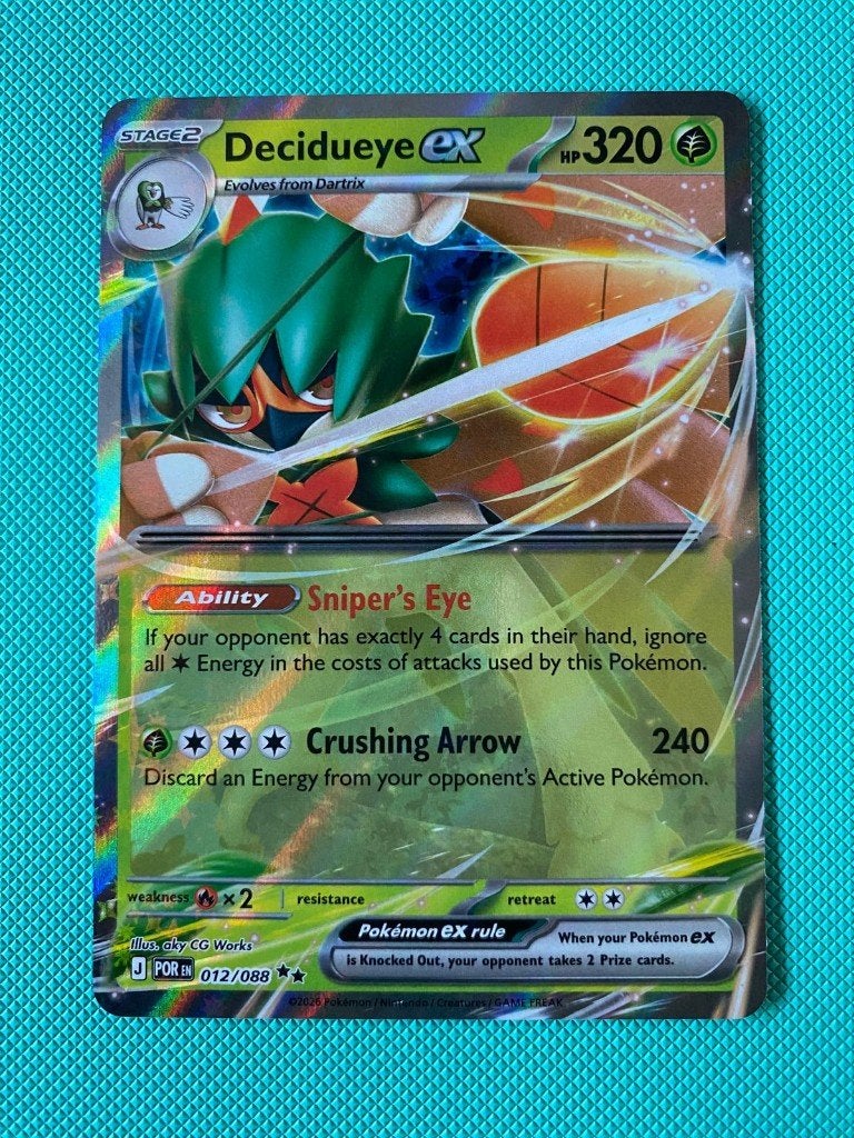 Decidueye EX 012/088 POR, Ophalen of Verzenden, Nieuw, Losse kaart, Foil