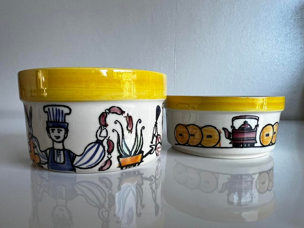 2 Vintage Jie Gantofta ‘Cockie’ Soufflé Schalen Anita Nylund, Ophalen of Verzenden