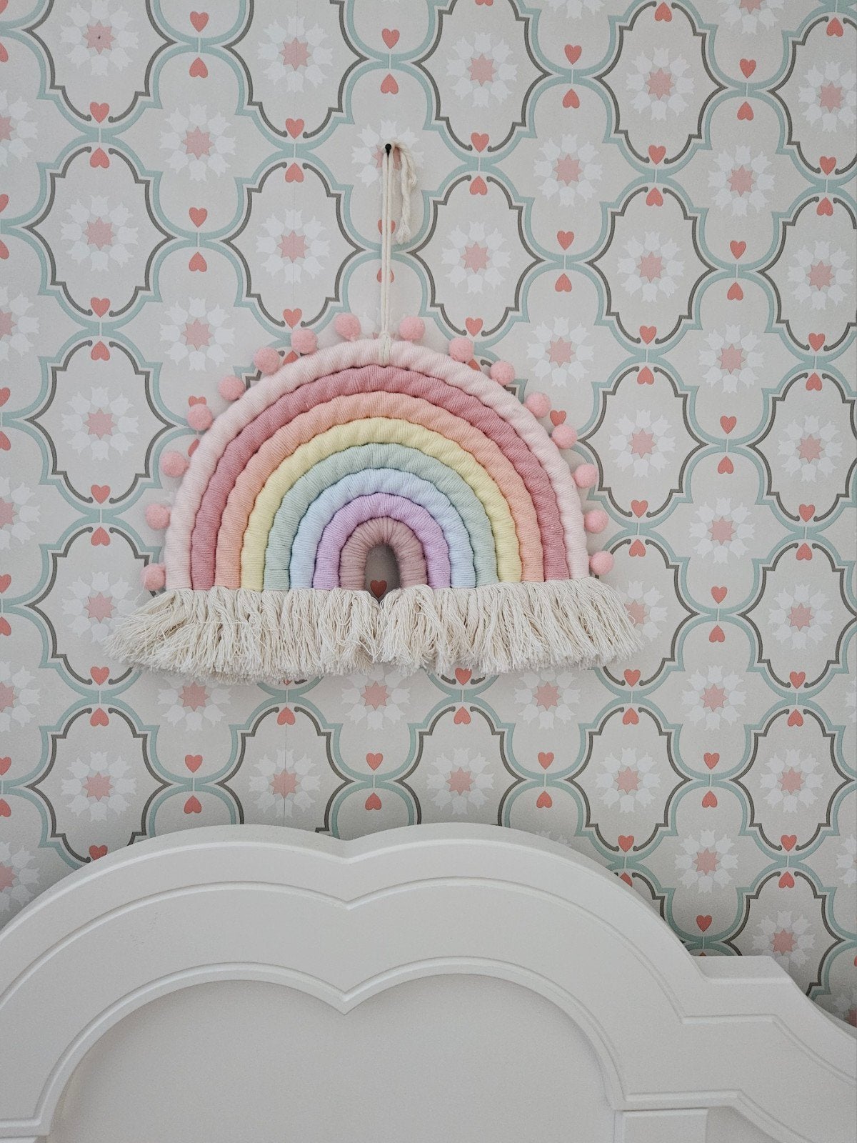 Regenboog babykamer kinderkamer meisje, Ophalen of Verzenden, Zo goed als nieuw, Wanddecoratie