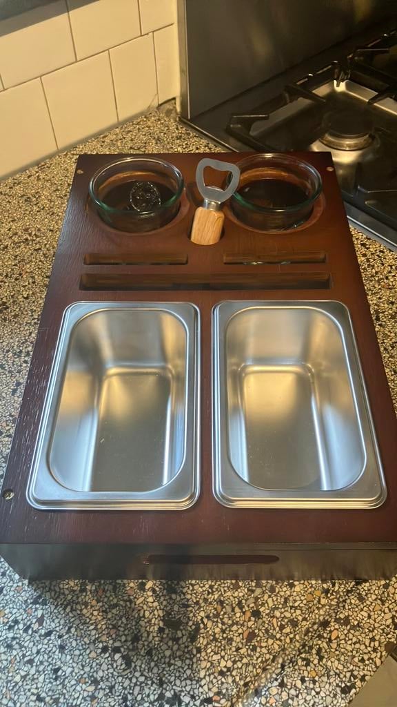 Nieuwe Bankorganizers voor opener, telefoon, eten en drinken, Ophalen of Verzenden, Zo goed als nieuw, Rechthoekig, Hout