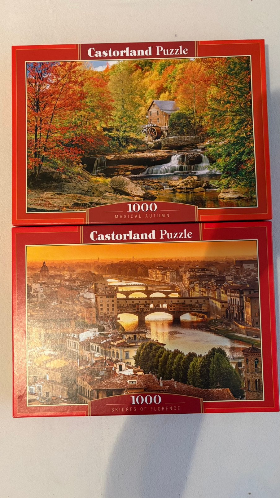 2 Castorland puzzels, Ophalen of Verzenden, 500 t/m 1500 stukjes, Zo goed als nieuw, Legpuzzel