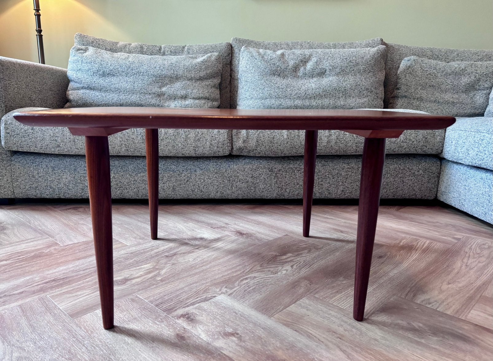 Deense vintage salontafel van palissander jaren ’60, Gebruikt, 50 tot 100 cm, Vierkant, Mid-century