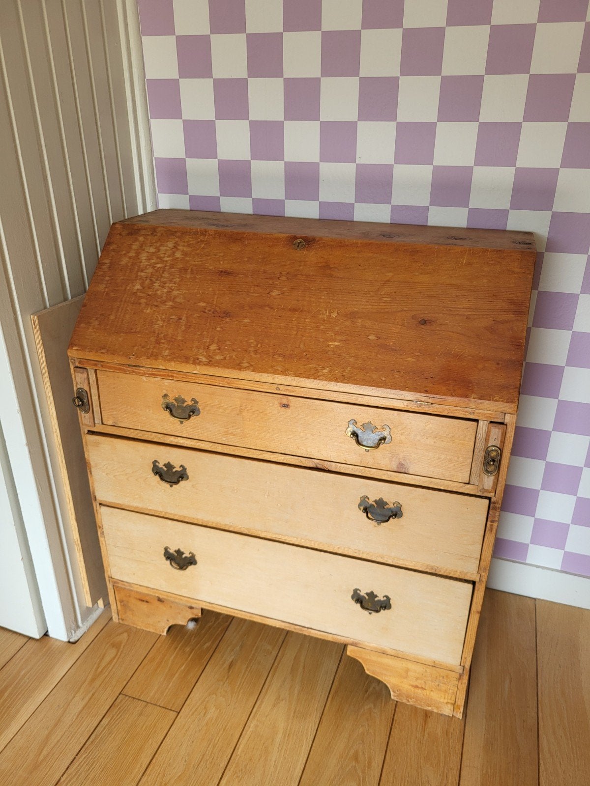 Antiek houten secretaire met lades, Antiek en Kunst, Antiek | Meubels | Kasten, Ophalen