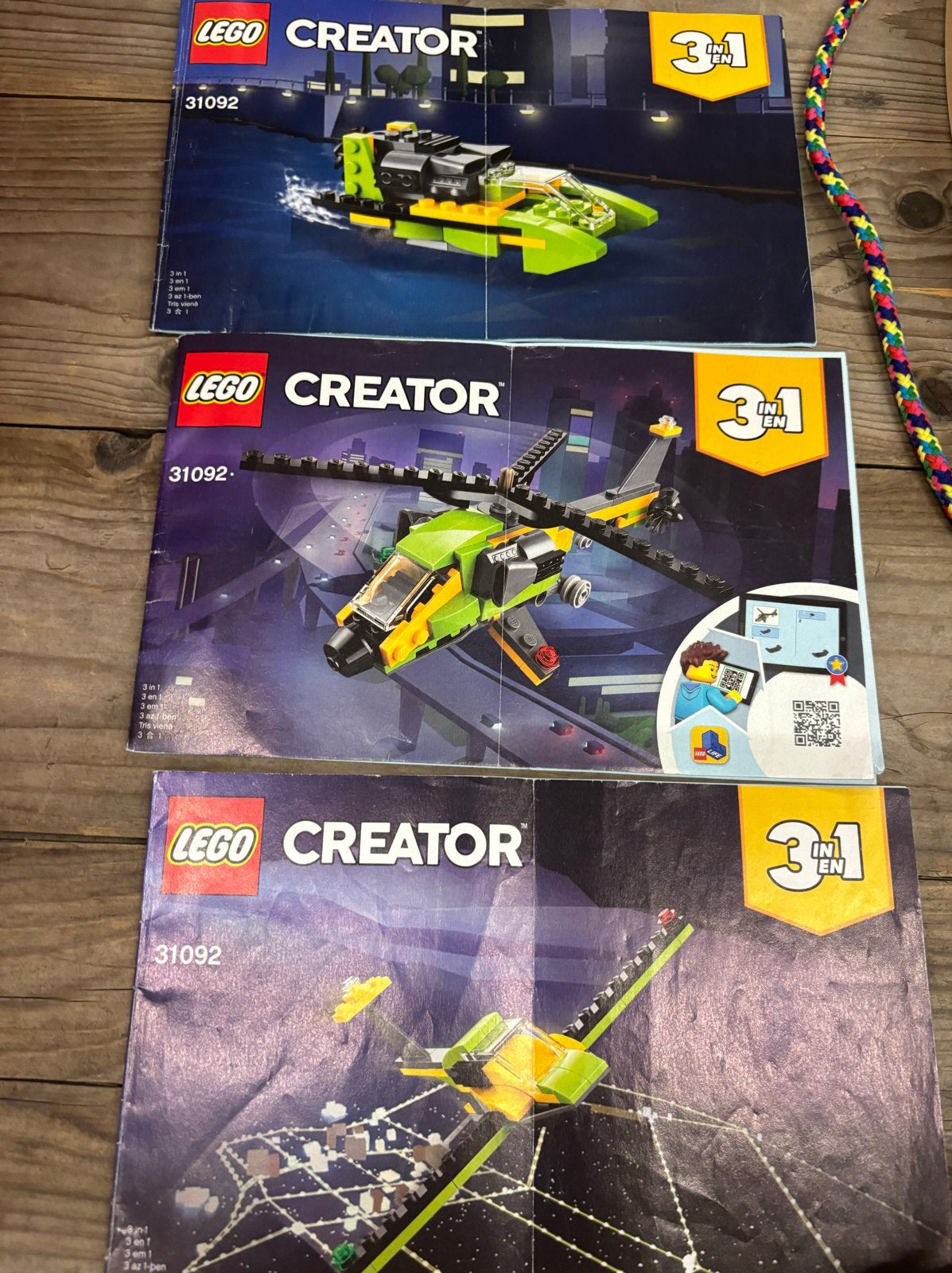 LEGO Creator 31092 Vliegende Avonturen Bouwinstructies, Gebruikt, Lego, Ophalen of Verzenden, Compleet