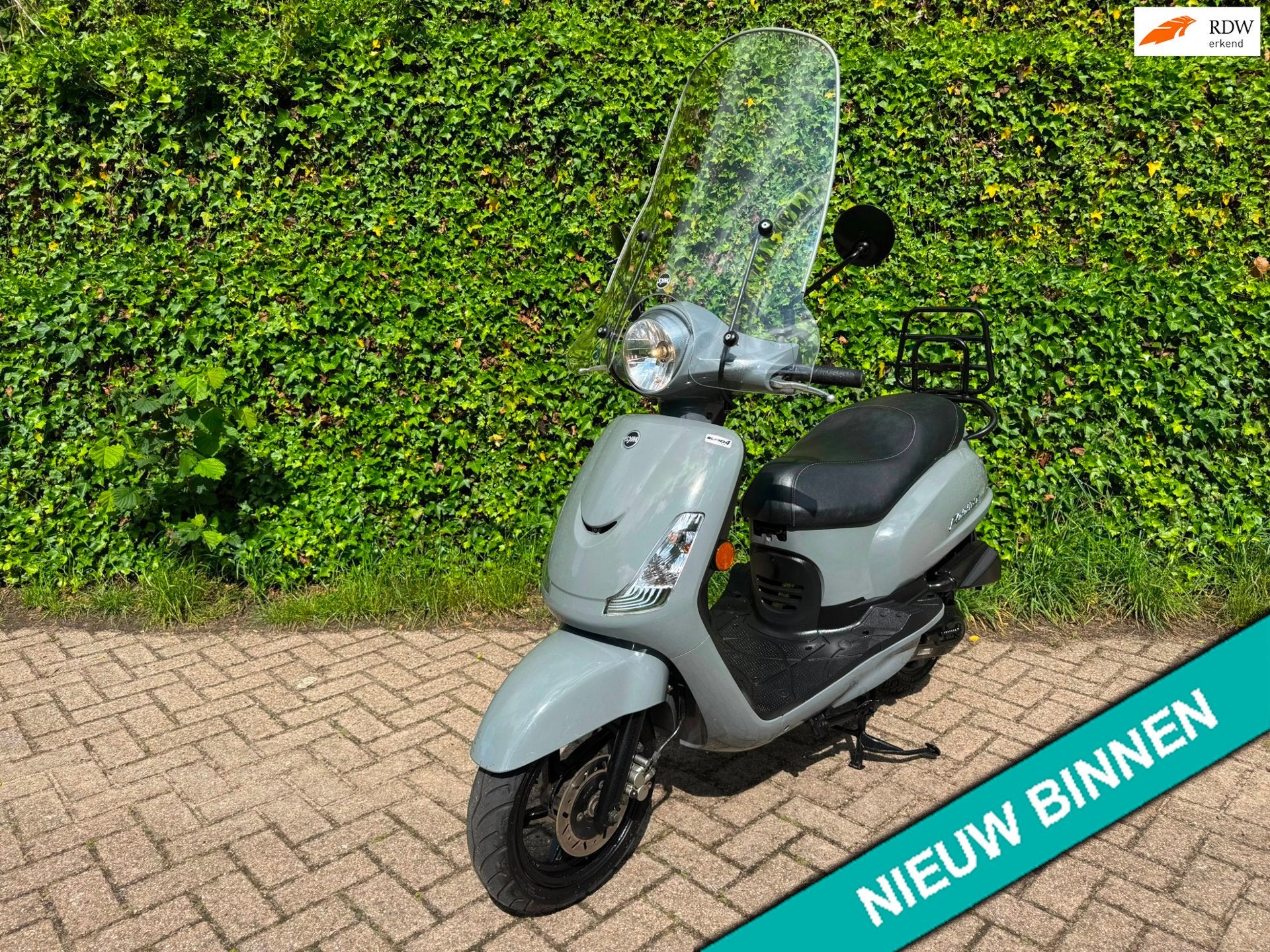 SYM Fiddle 2 45 km EURO4 Scooter Rich Grey BETAAL met in3, Fietsen en Brommers, Scooters | SYM, 49 cc, S, Benzine, Fiddle