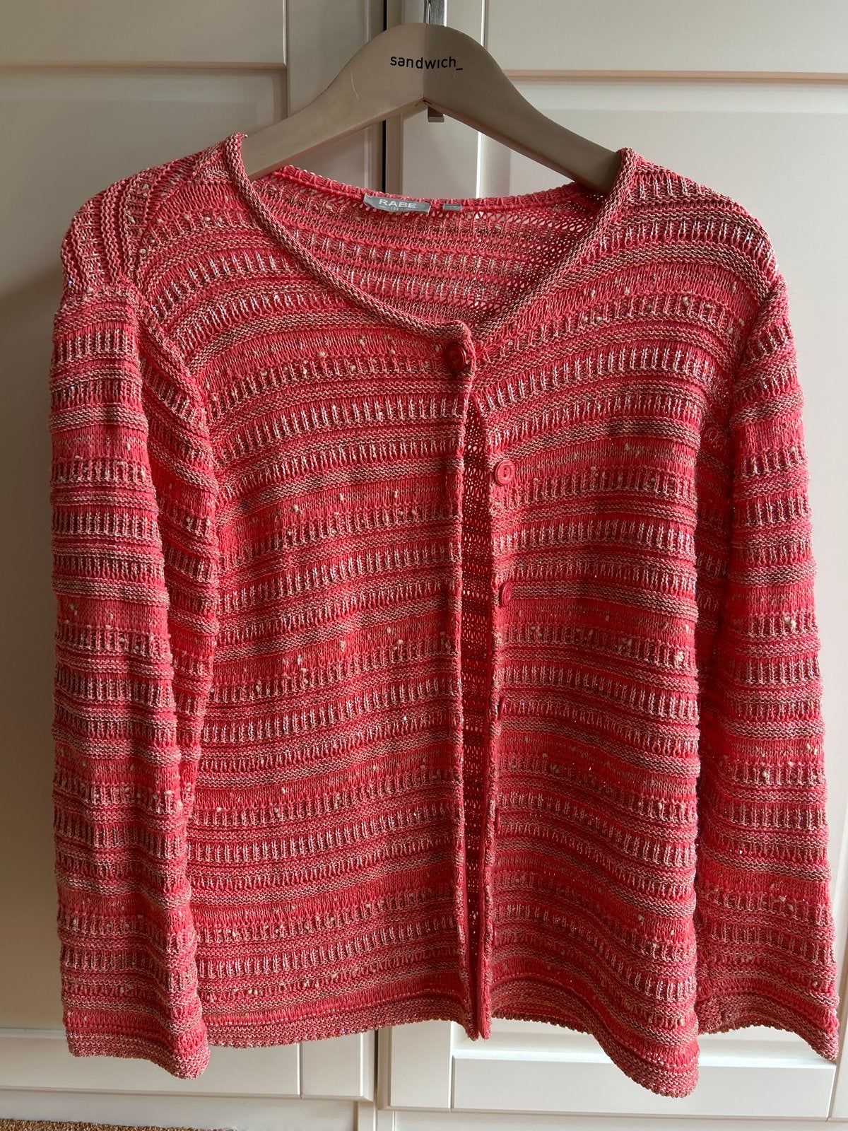 Roze zalm RABE gebreid vest maat 40 - Nieuw, Kleding | Dames, Ophalen of Verzenden, Nieuw, Maat 38/40 (M), Rood