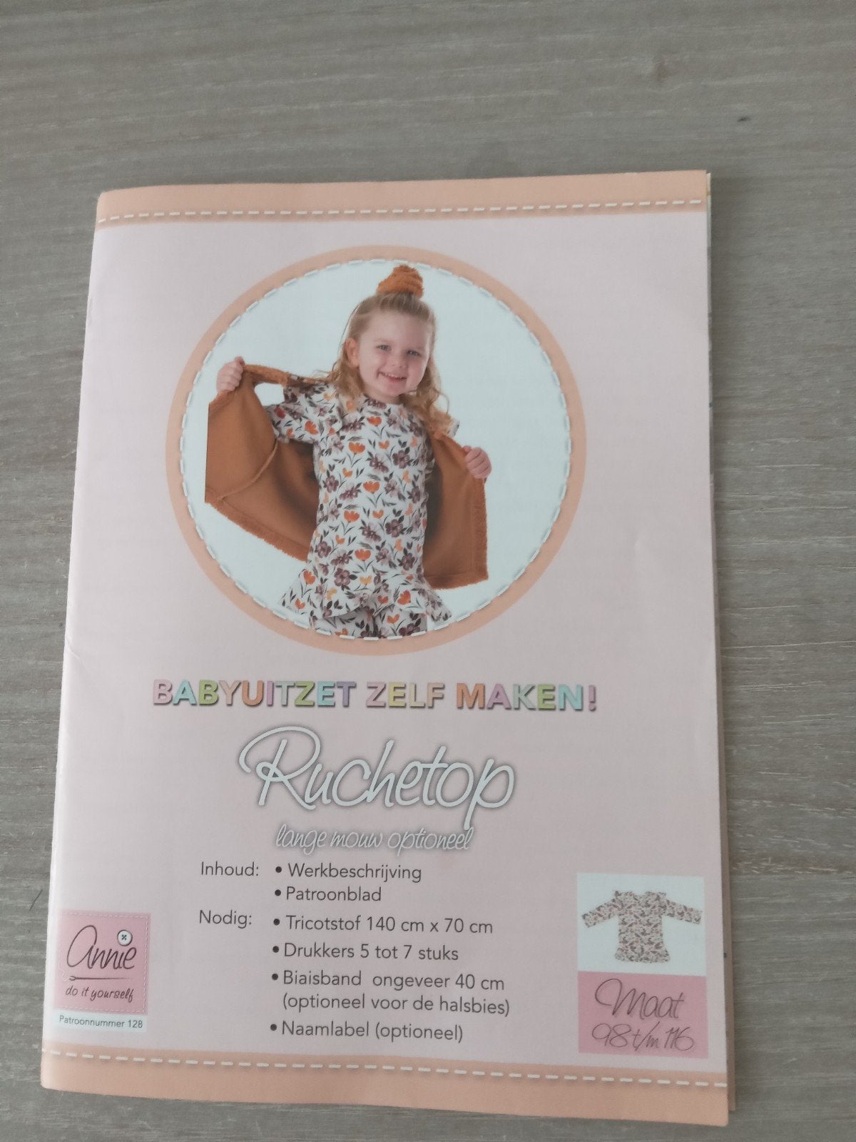 Annie do it yourself Ruchetop patroon - Maat 98 t/m 116, Ophalen of Verzenden, Nieuw, Vrouw, Overige merken