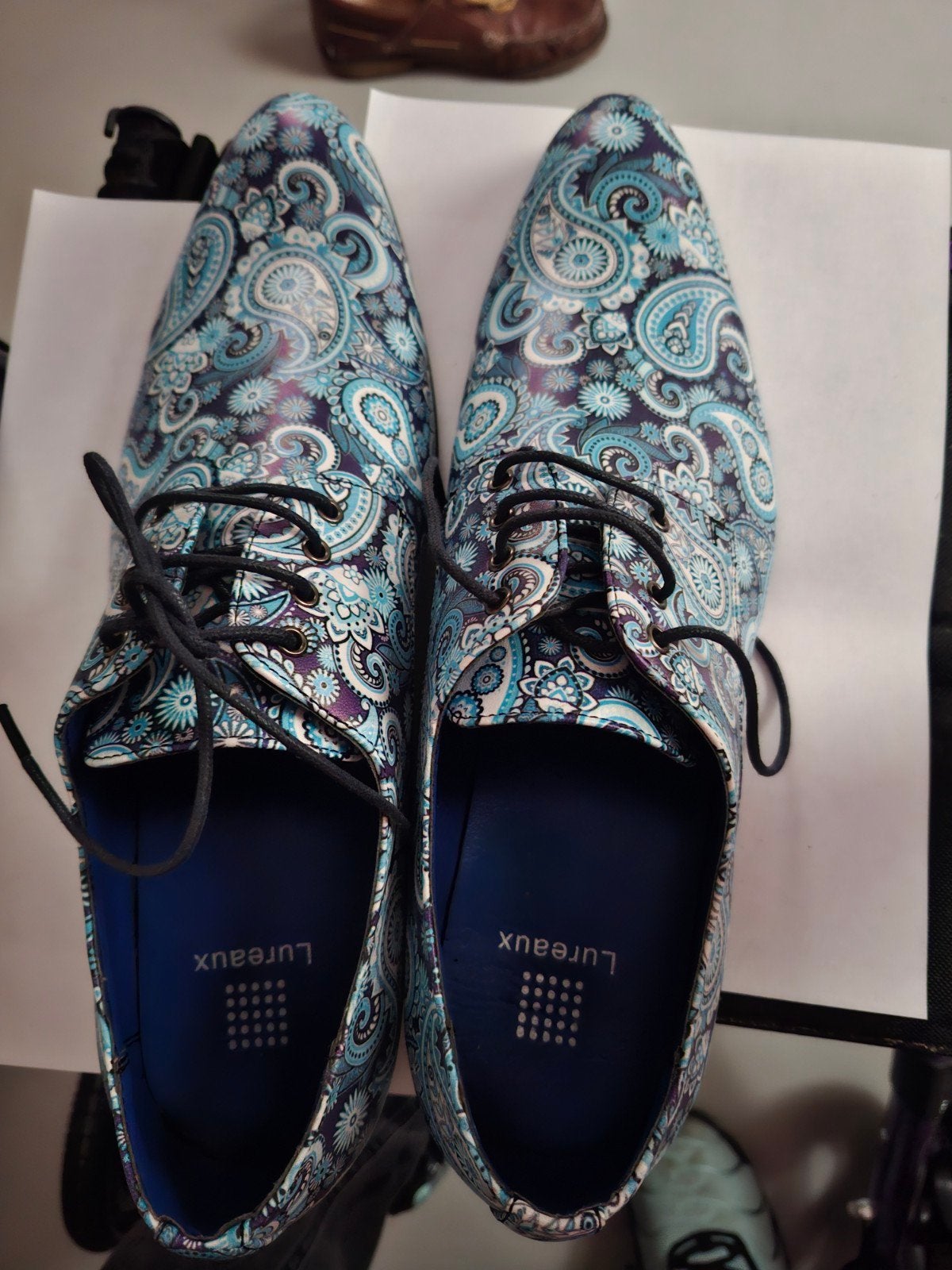 Mooie Lureaux schoenen met paisley print, Zo goed als nieuw, Veterschoenen, Lureaux, Verzenden