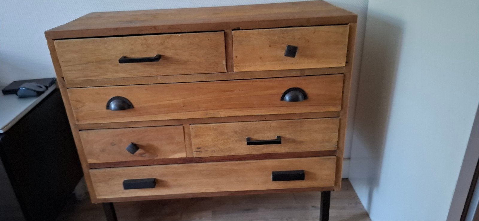 houten ladekastje, Ophalen, Vintage, 50 tot 100 cm, Minder dan 100 cm
