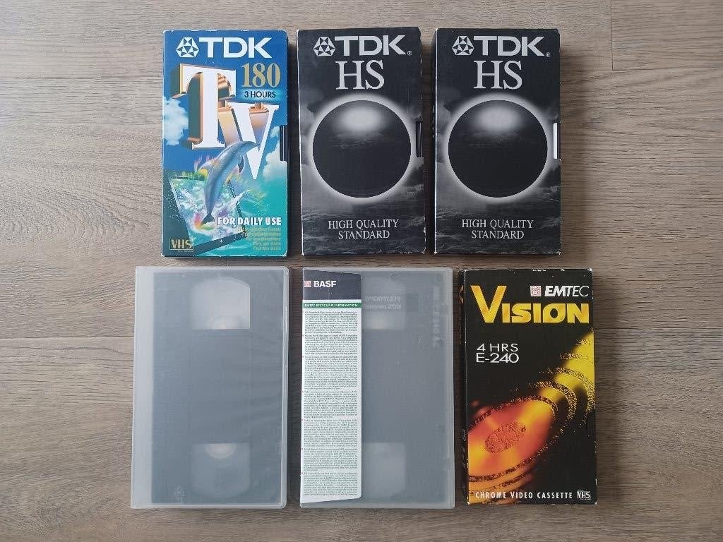6x gebruikte videobanden VHS, Cd's en Dvd's, VHS | Film, Gebruikt, Alle leeftijden, Overige genres, Ophalen of Verzenden