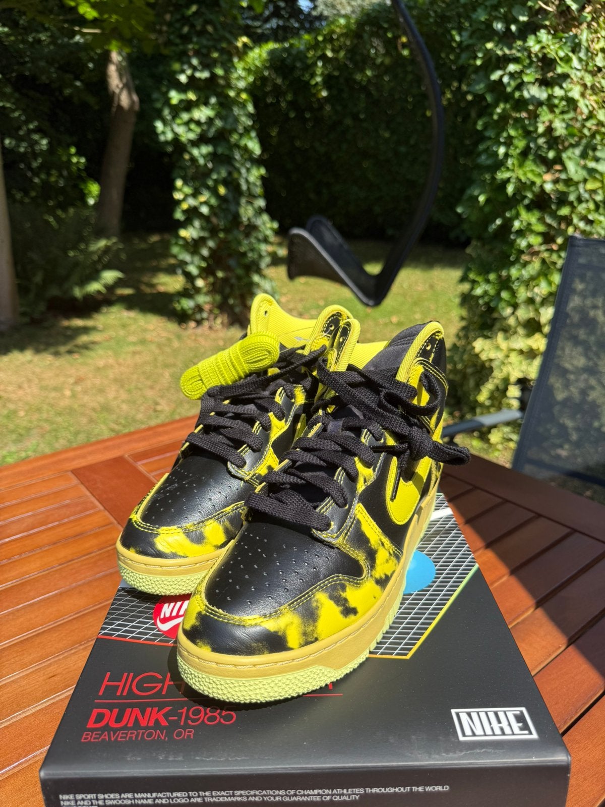 Nike Dunk High 1985 SP Black/Yellow strike maat 43, Zwart, Nieuw, Ophalen of Verzenden, Sneakers of Gympen