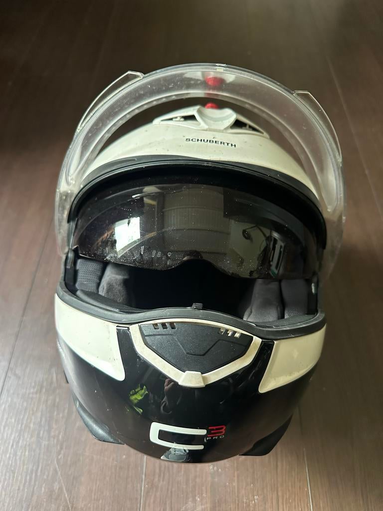 Schuberth C3 Pro Systeemhelm - Wit/Zwart, Overige merken, Systeemhelm, Heren, Ophalen of Verzenden