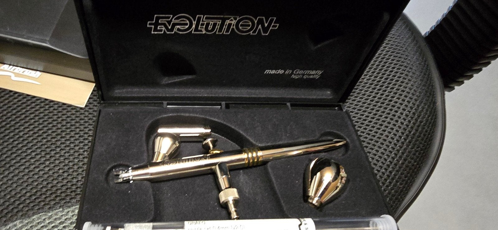 Evolution Airbrush Set - Made in Germany, Ophalen of Verzenden, Zo goed als nieuw
