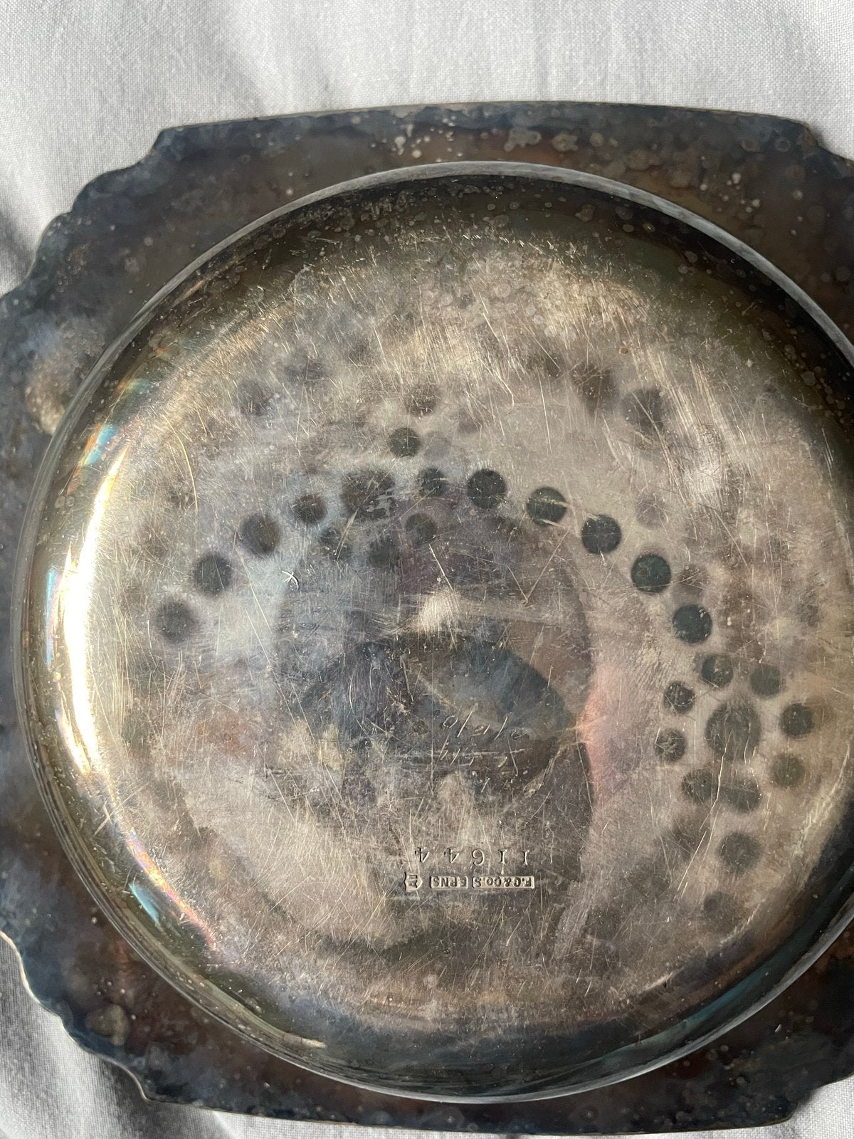 Antieke verzilverde botervloot met deksel, Antiek en Kunst, Ophalen of Verzenden, Zilver