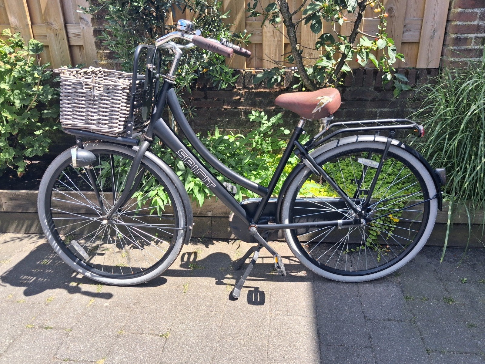 Meisjesfiets spirit  26 inch matzwart, Ophalen, Terugtraprem, Gebruikt, Versnellingen
