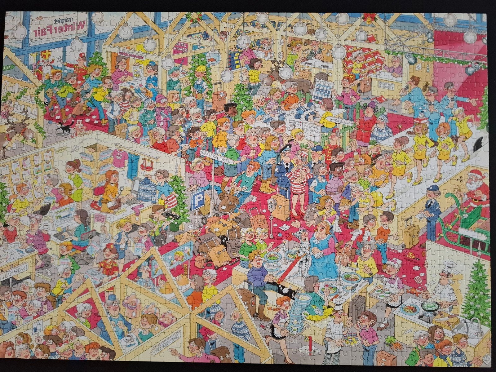 Haasteren puzzel, Margriet Winterfair, 1000 stukjes, Ophalen of Verzenden, 500 t/m 1500 stukjes, Zo goed als nieuw