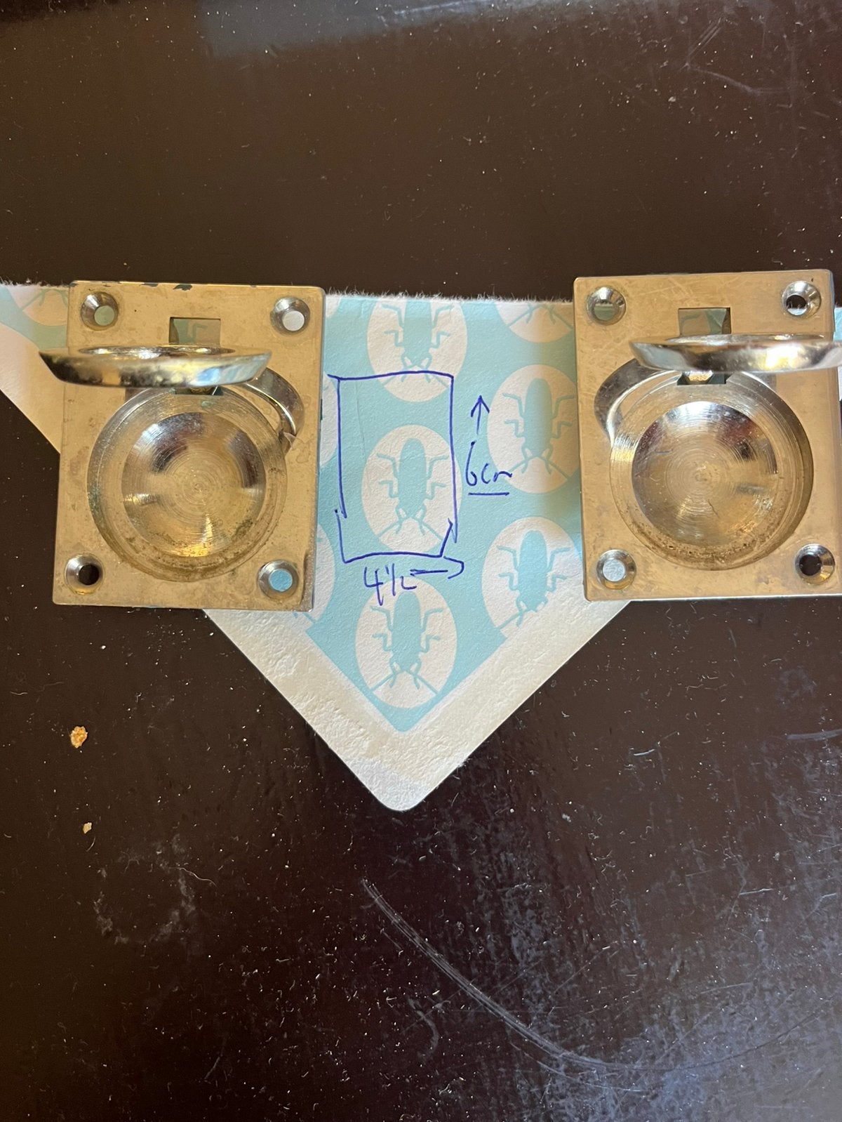2 x luikring, Ophalen of Verzenden, Rvs, Klink of Kruk