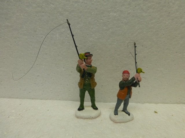 lemax fishing with dad kerstdorp poppetjes figurines vissers, Ophalen of Verzenden, Zo goed als nieuw